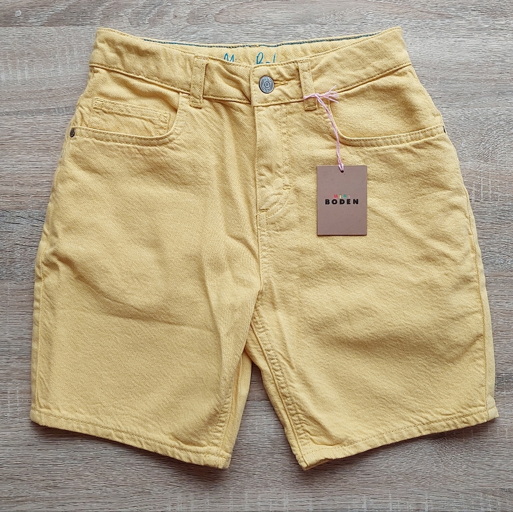 Mini Boden nwt yellow shorts size 11 - Picture 9 of 16